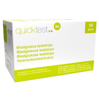 Quicktest X6 Refillstrips Blodsocker 50 st