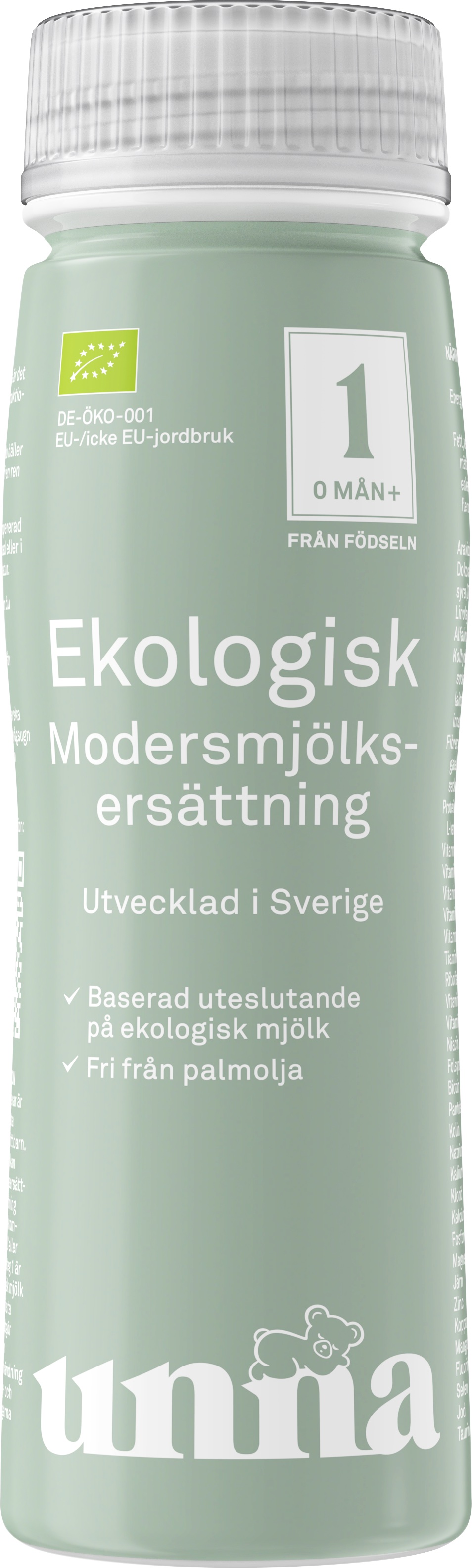 Unna Ekologisk Modersmjölksersättning Drickfärdig 200 ml