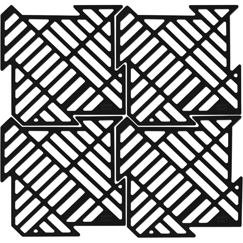 HAPPY SiNKS Happy Sinks Sink Mat Set Black 4 st