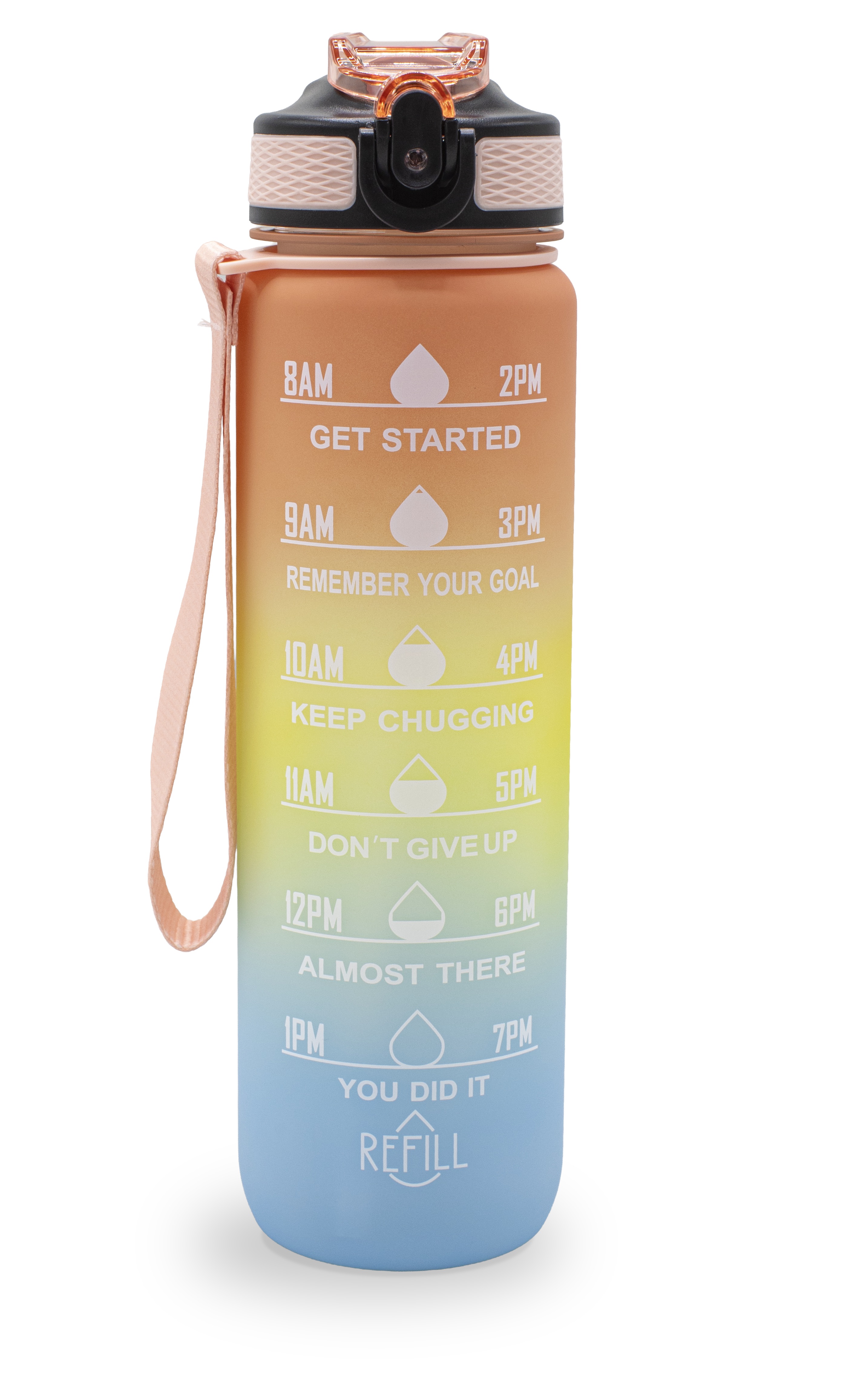 Sthlm Hydra Bottle Orange/Yellow/Light Blue 1 Liter