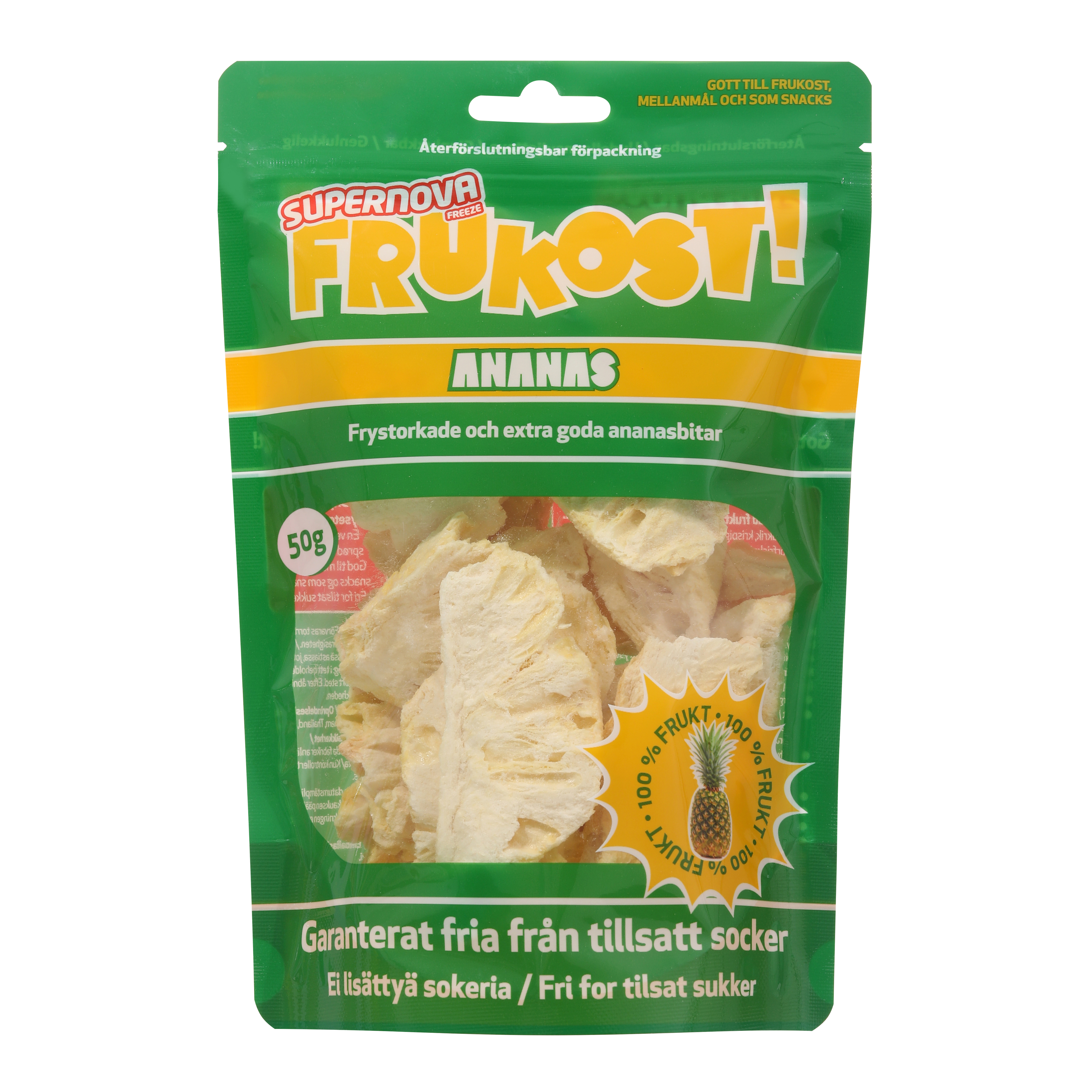 Frukost Frystorkad Ananas 50 g