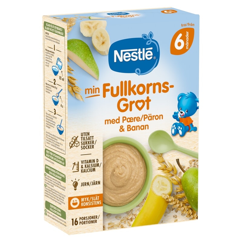 3 för 2 | Nestlé Mild Fullkornsgröt med Päron & Banan 6m 410 g