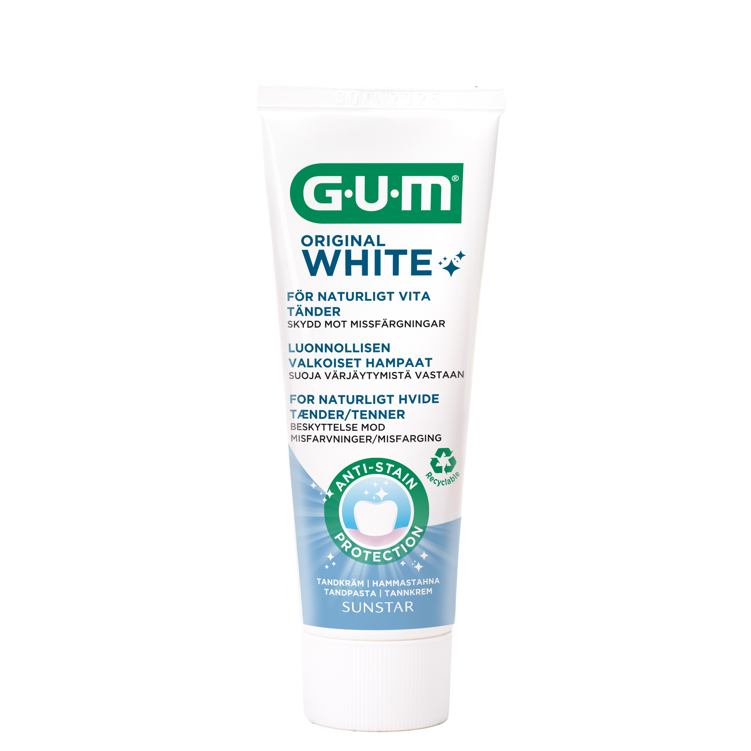 GUM Tandkräm Original White 75 ml