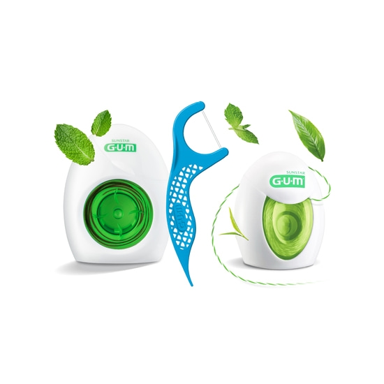 GUM Easy Flossers med Flour, Vitamin E och Mint 30 st
