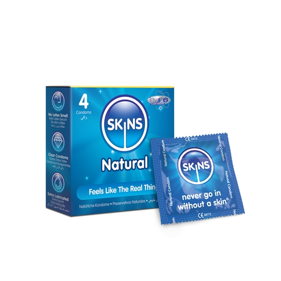Skins Kondomer Naturell 4-pack