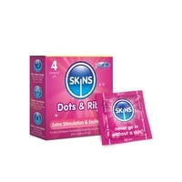 Skins Kondomer Dots & Ribs 4-pack