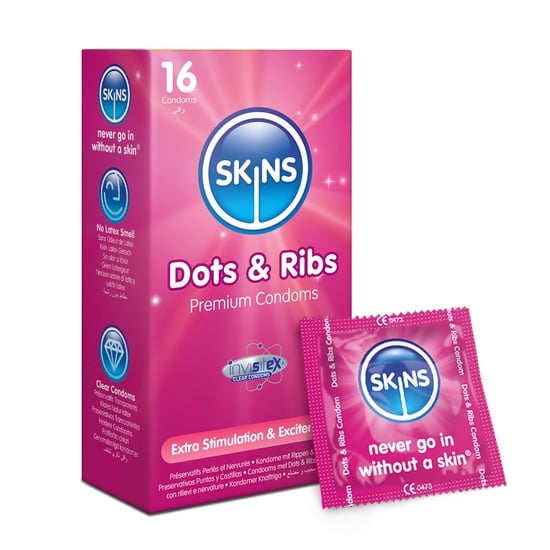 Skins Kondomer Dots & Ribs 16-pack
