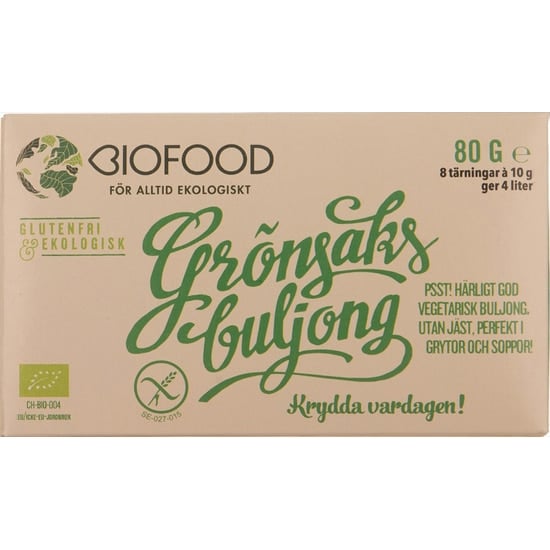 Biofood Grönsaksbuljong tärningar 8 st