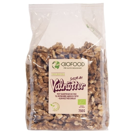Biofood Valnötter Halvor 750 g
