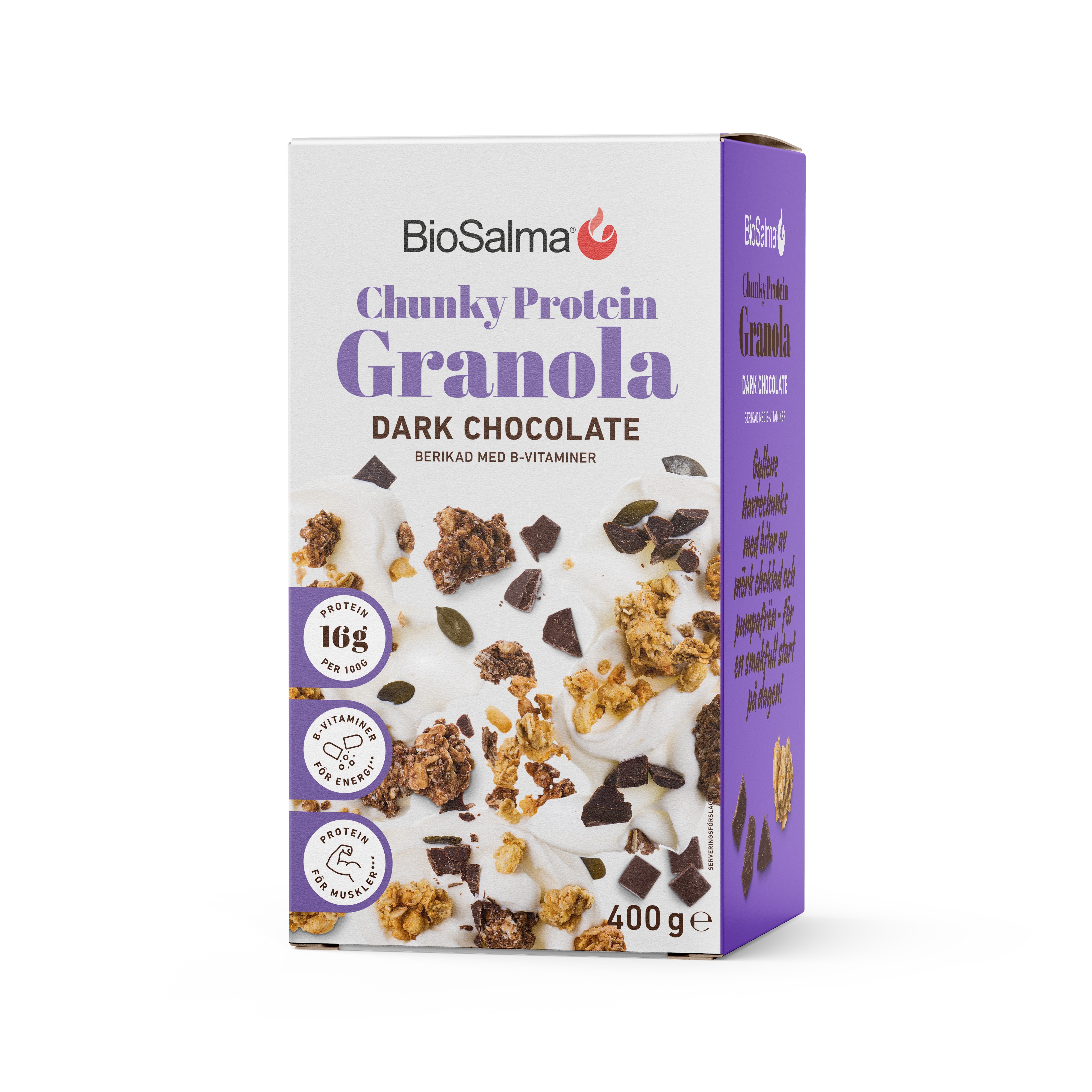 GWP BioSalma Chunky Protein Granola Dark Chocolate 400 g