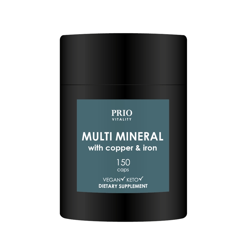 Prio Vitality Multi Mineral with Copper & Iron 150 kapslar