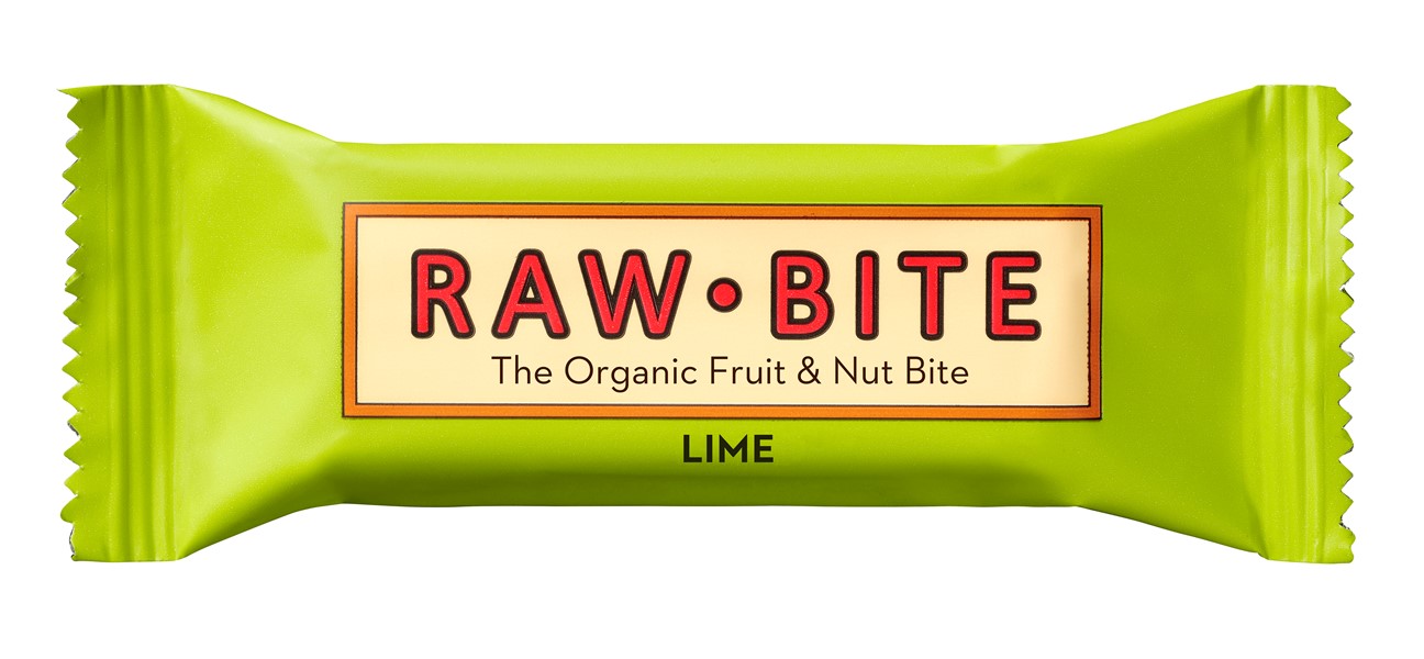 Rawbite Frukt- & Nötbar Lime EKO 50 g
