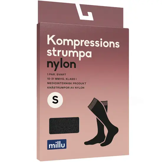Millu Kompressionsstrumpa Nylon Svart S 1 par