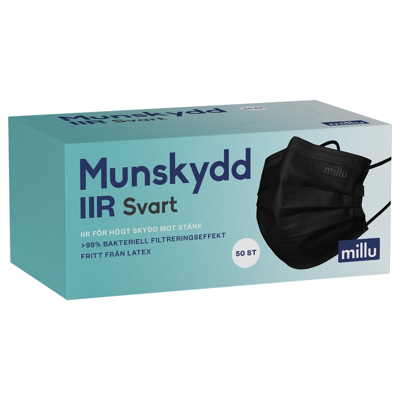 Millu Munskydd IIR Svart 50 st