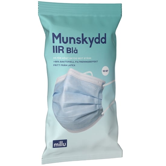 Millu Munskydd IIR Blå 10 st