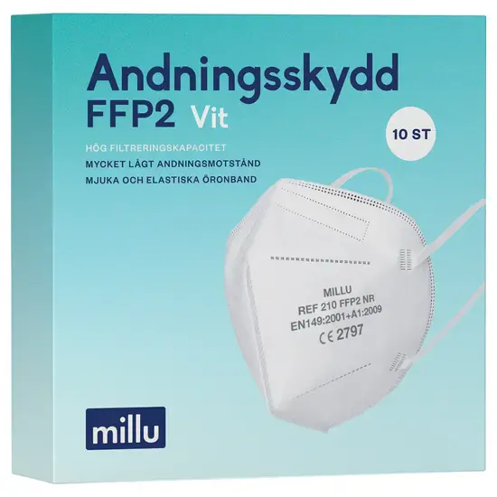 Millu Andningsskydd FFP2 Vit 10 st