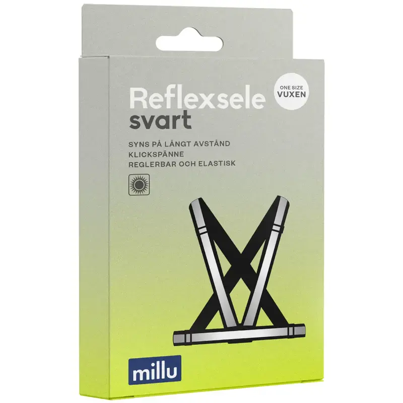 Millu Reflexsele Vuxen Svart One-Size