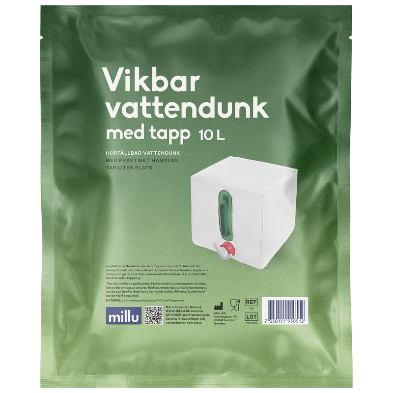 Millu Vikbar Vattendunk 10 L