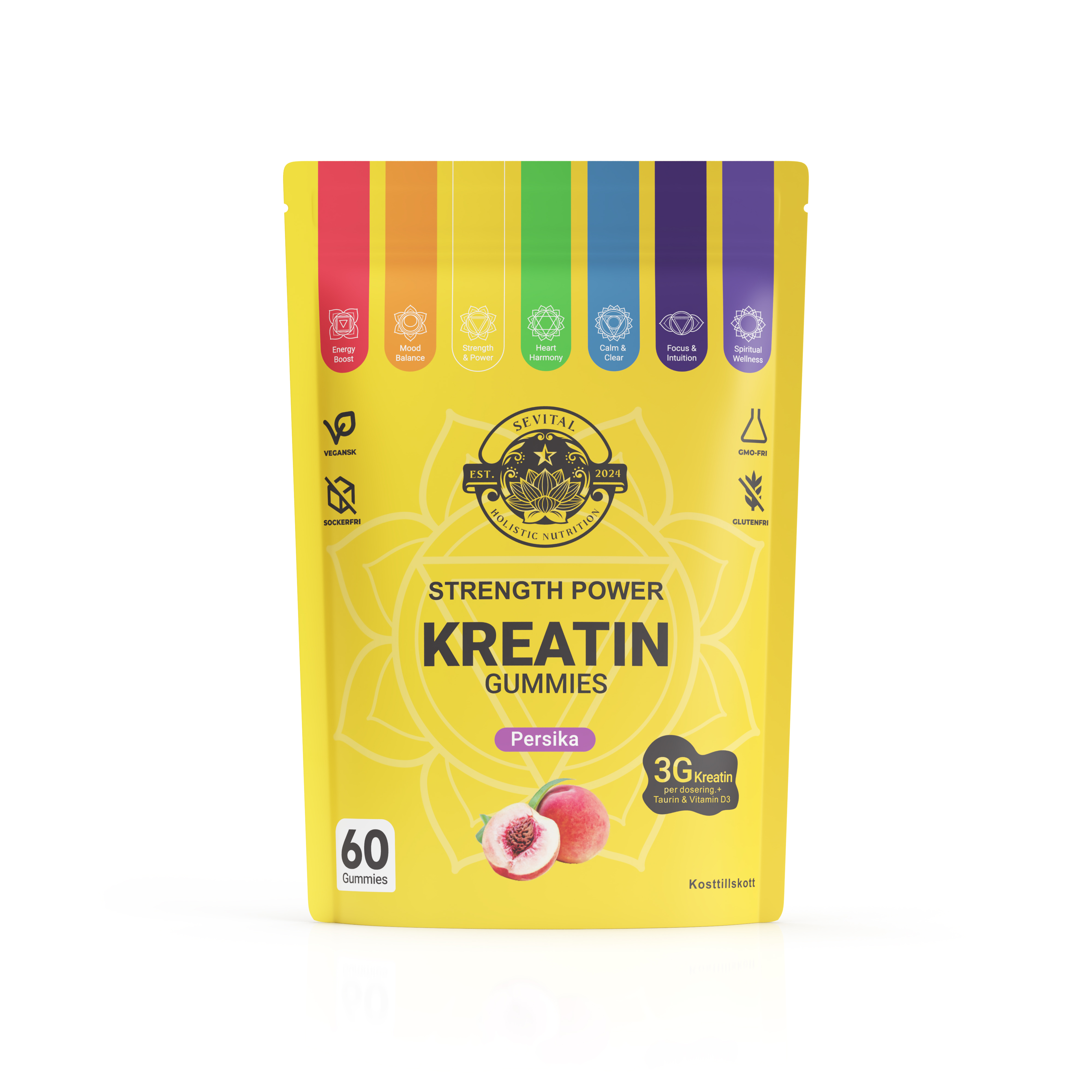 Sevital Kreatin Gummies Peach 60 gummies