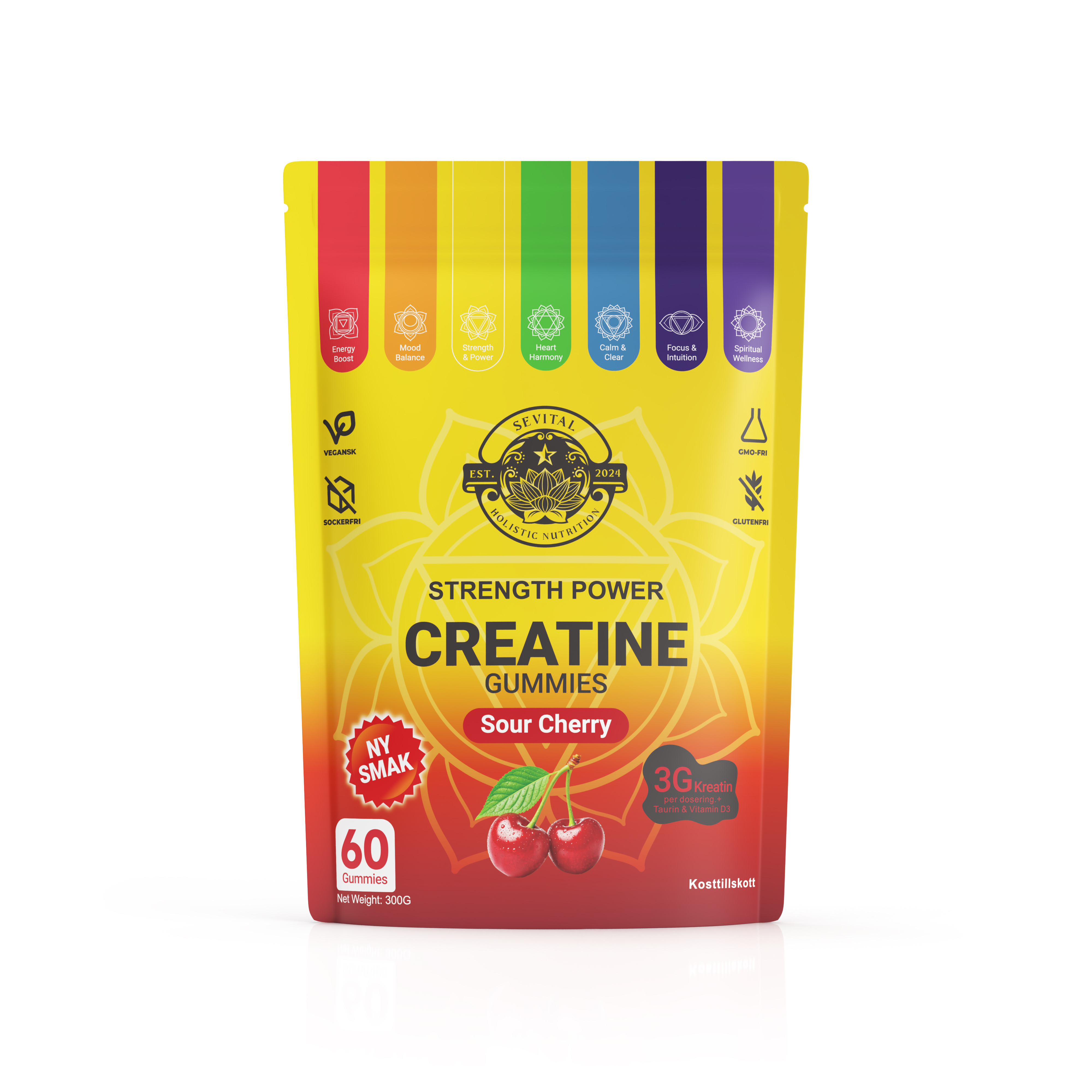 Sevital Kreatin Gummies Sour Cherry 60 gummies