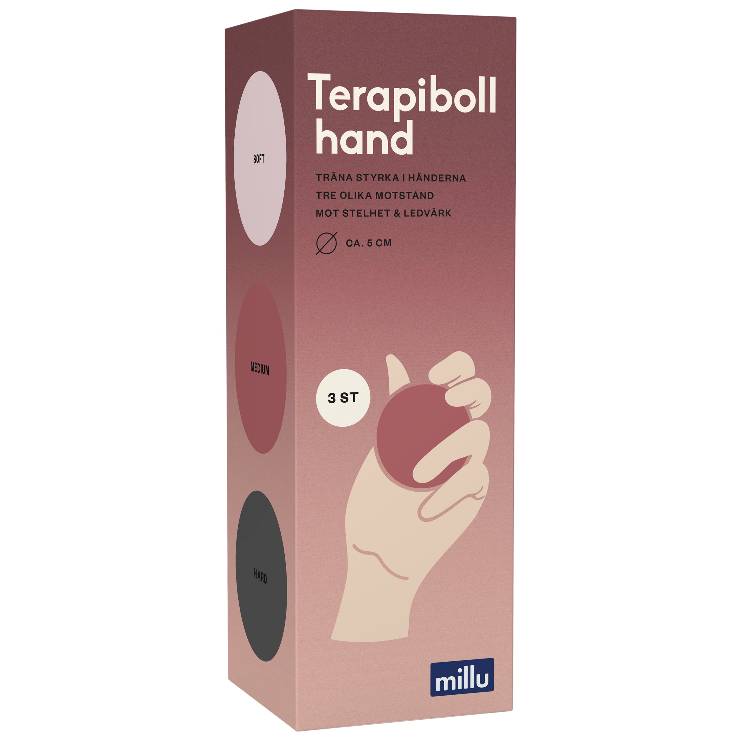 Millu Handterapibollar 3 st