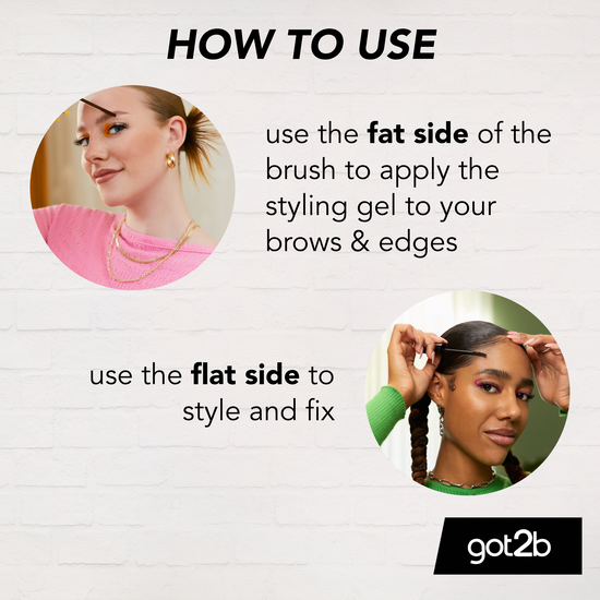 got2b Glued 4 Brows & Edges Pigmenterad Gel 2-i-1 Svart 16 ml