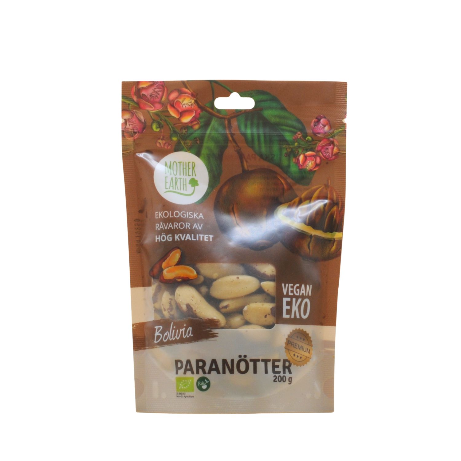 Mother Earth Paranötter Premium RAW & EKO 200 g 