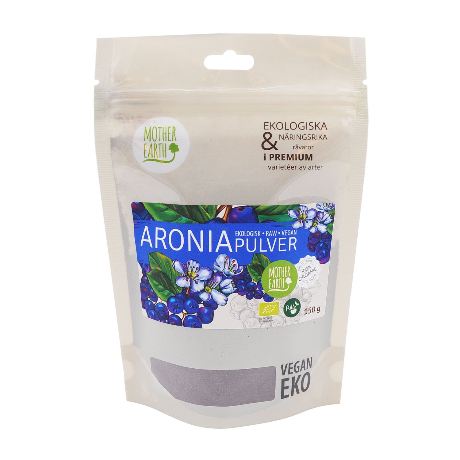 Mother Earth Aroniapulver RAW & EKO 150 g 