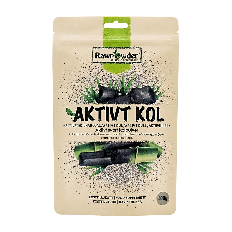 Rawpowder Aktivt Kol Pulver 100 g