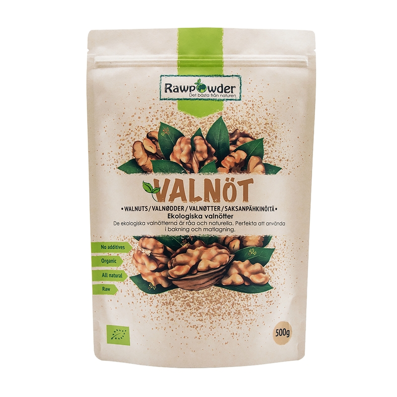 Rawpowder Valnötter EKO RAW 500 g