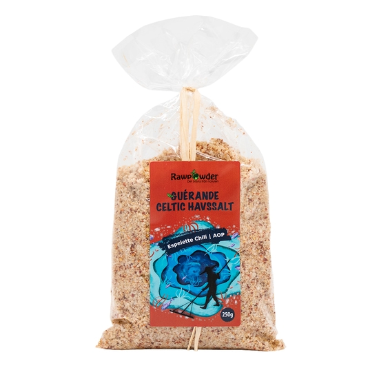 Rawpowder Guérande Celtic Havssalt Espelette Chili AOP 250 g