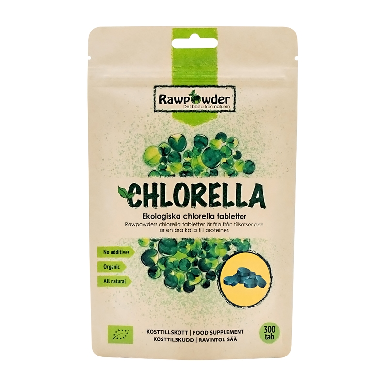 Rawpowder Chlorella Vulgaris EKO 300 tabletter