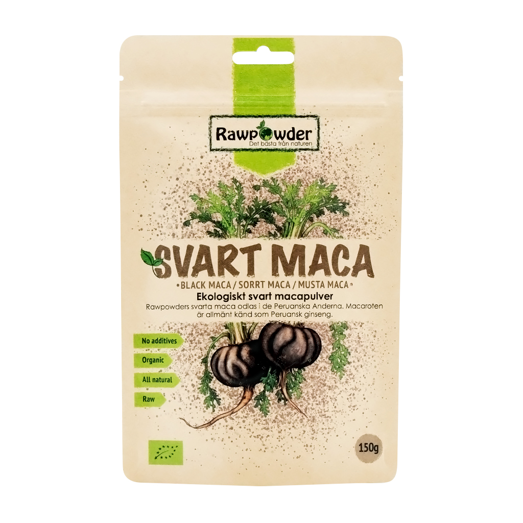 Rawpowder Svart Macapulver EKO RAW 150 g