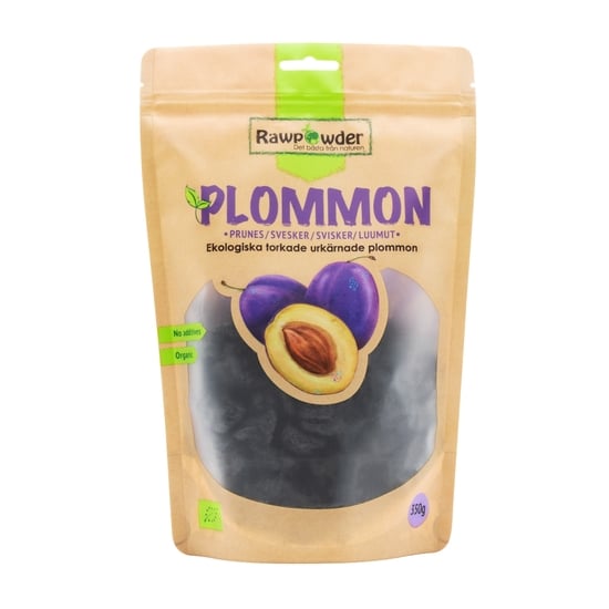 Rawpowder Torkade Plommon Urkärnade EKO 350 g