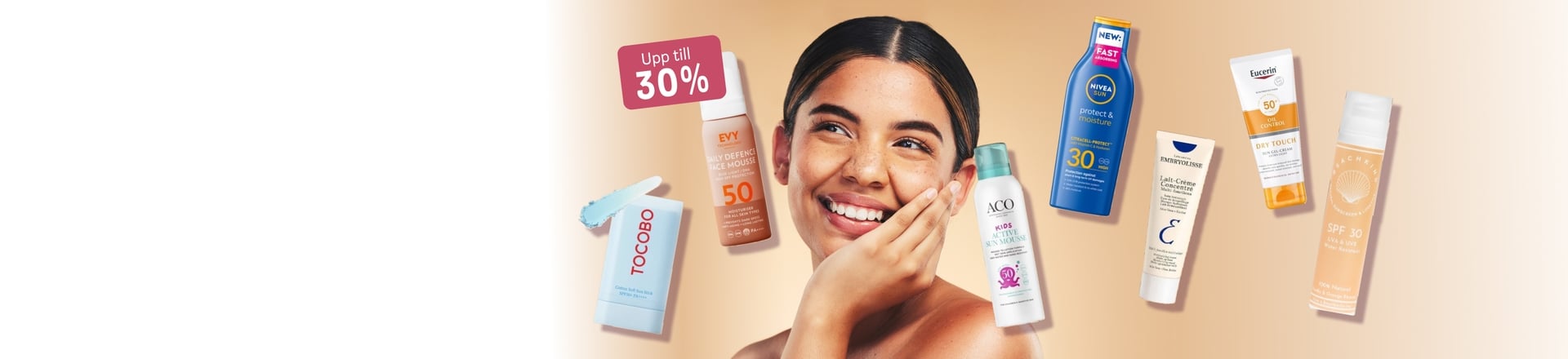 Upp till 30% på solskydd