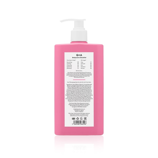 Q+A Vitamin A.C.E Cleansing Shower Oil 250 ml