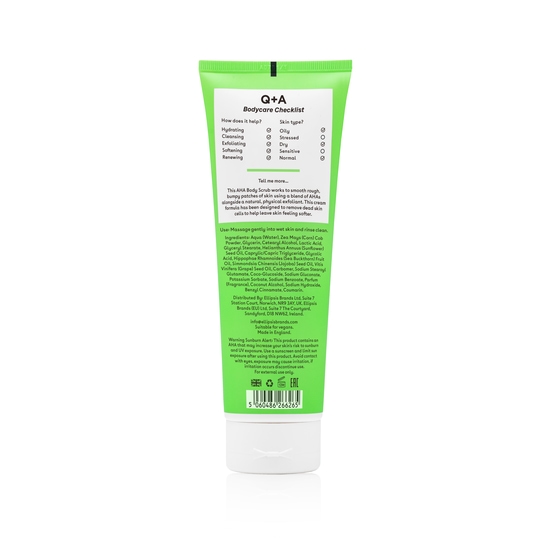 Q+A AHA Exfoliator Body Scrub 250 ml