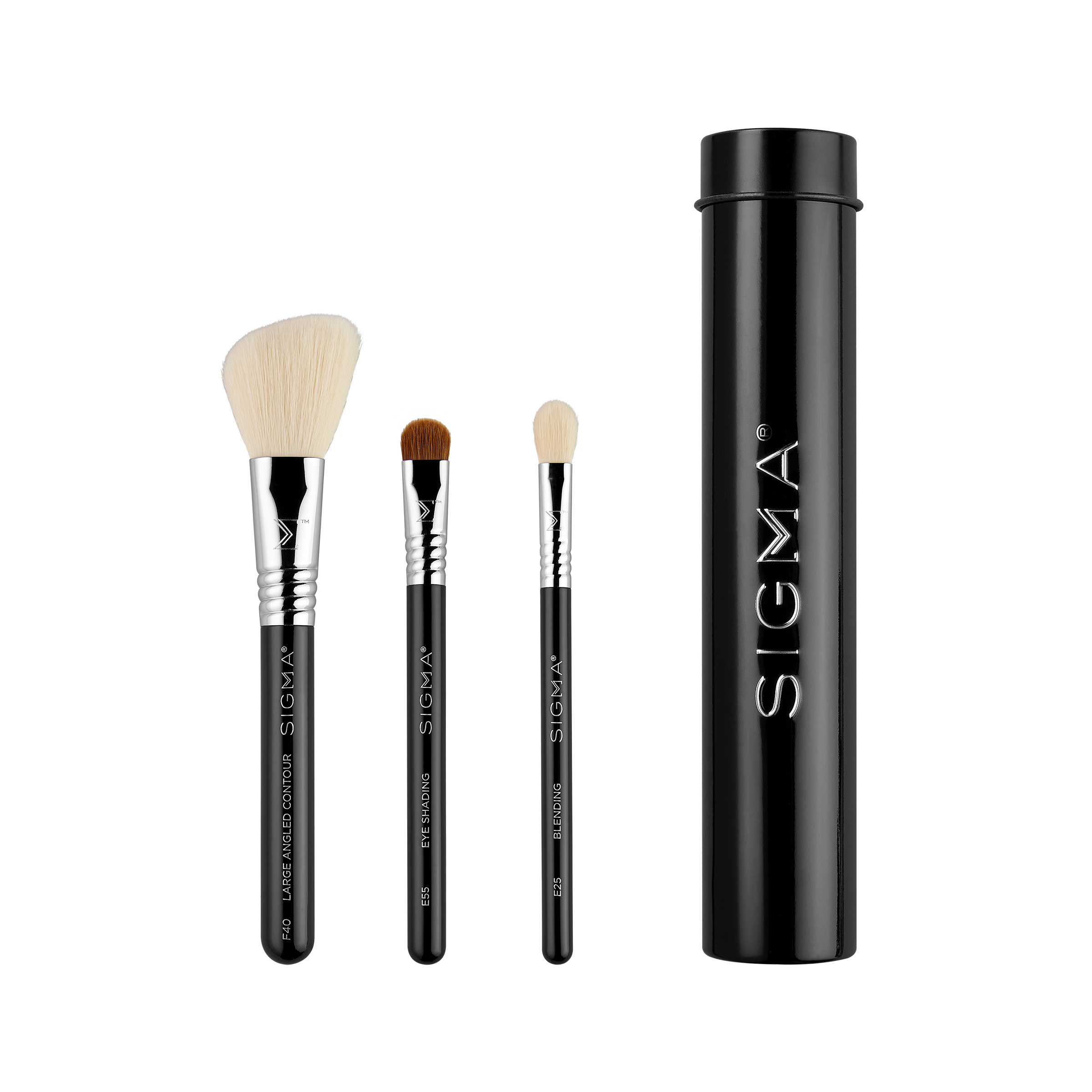 Sigma Beauty Essential Trio Brush Set Black 91,1 g