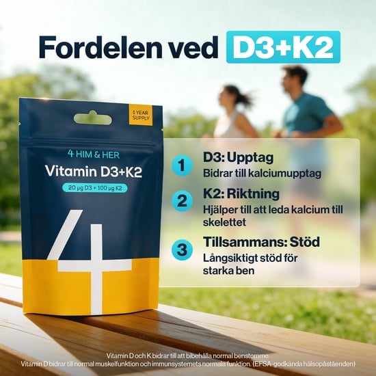 4HIM&HER Vitamin D3 + K2 365 tabletter