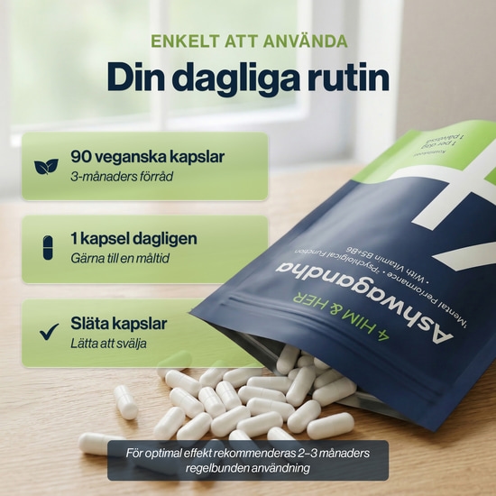 4HIM&HER Ashwagandha & B-vitaminer 90 kapslar
