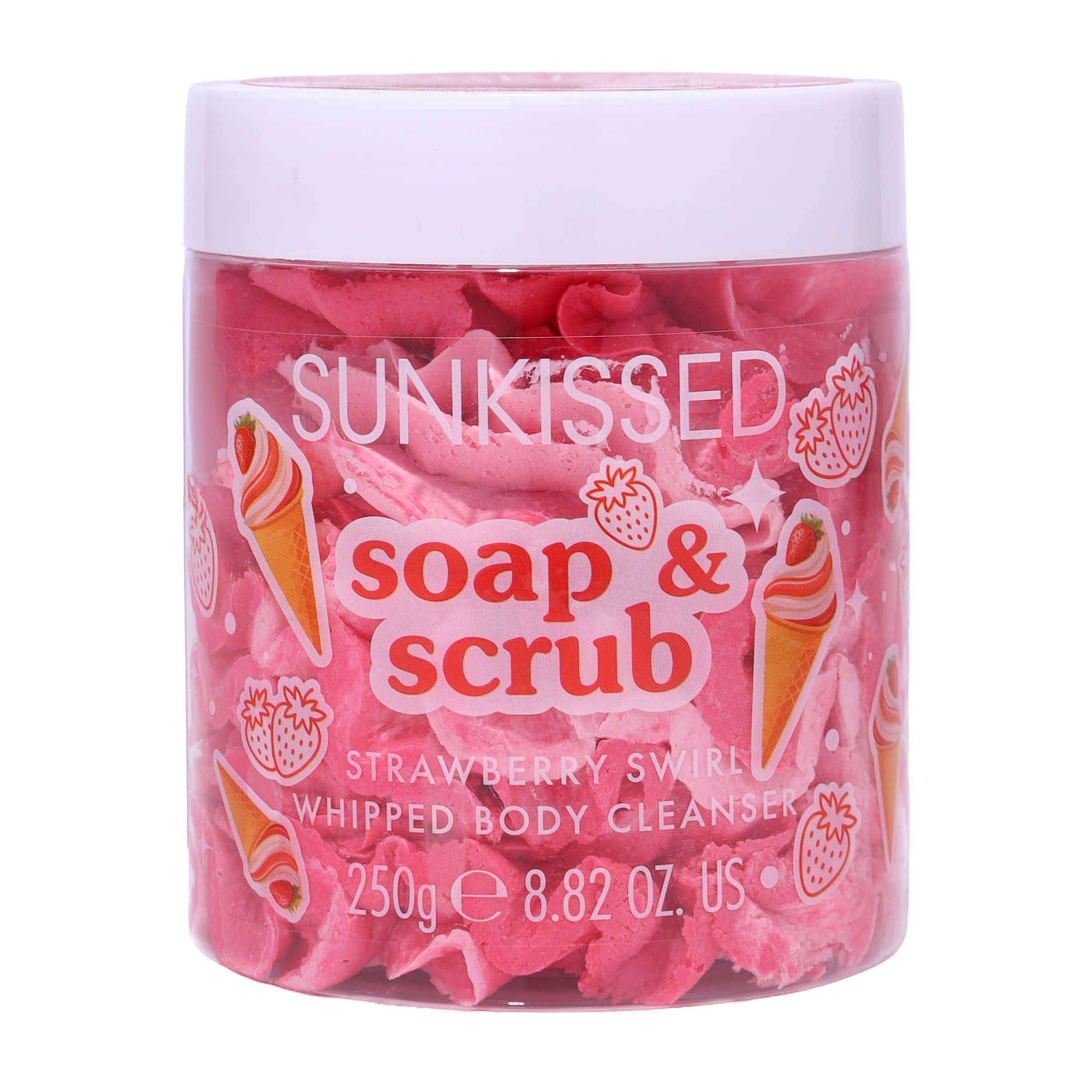 Sunkissed Soap and Scrub Strawberry Swirl 250 g