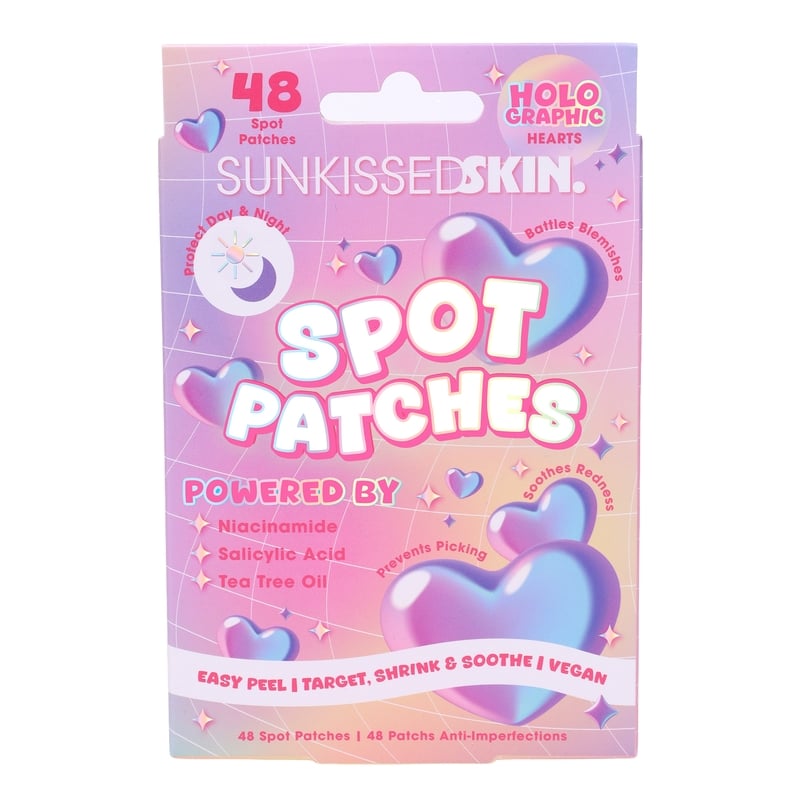 Sunkissed Holographic Hearts Spot Patches 48 st