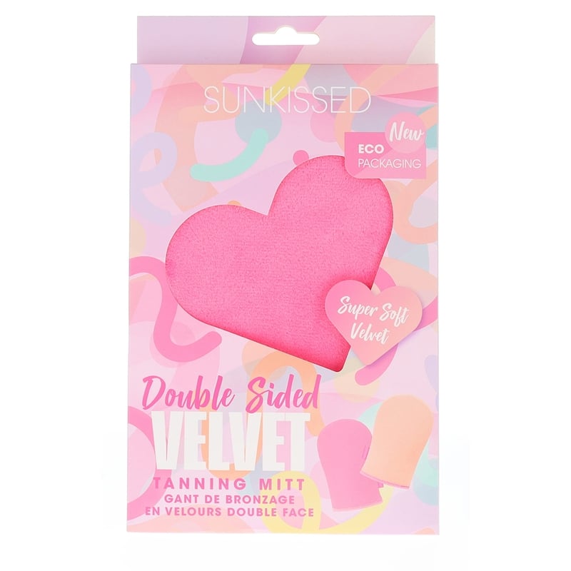 Sunkissed Double Sided Velvet Tanning Mitt Card Packaging