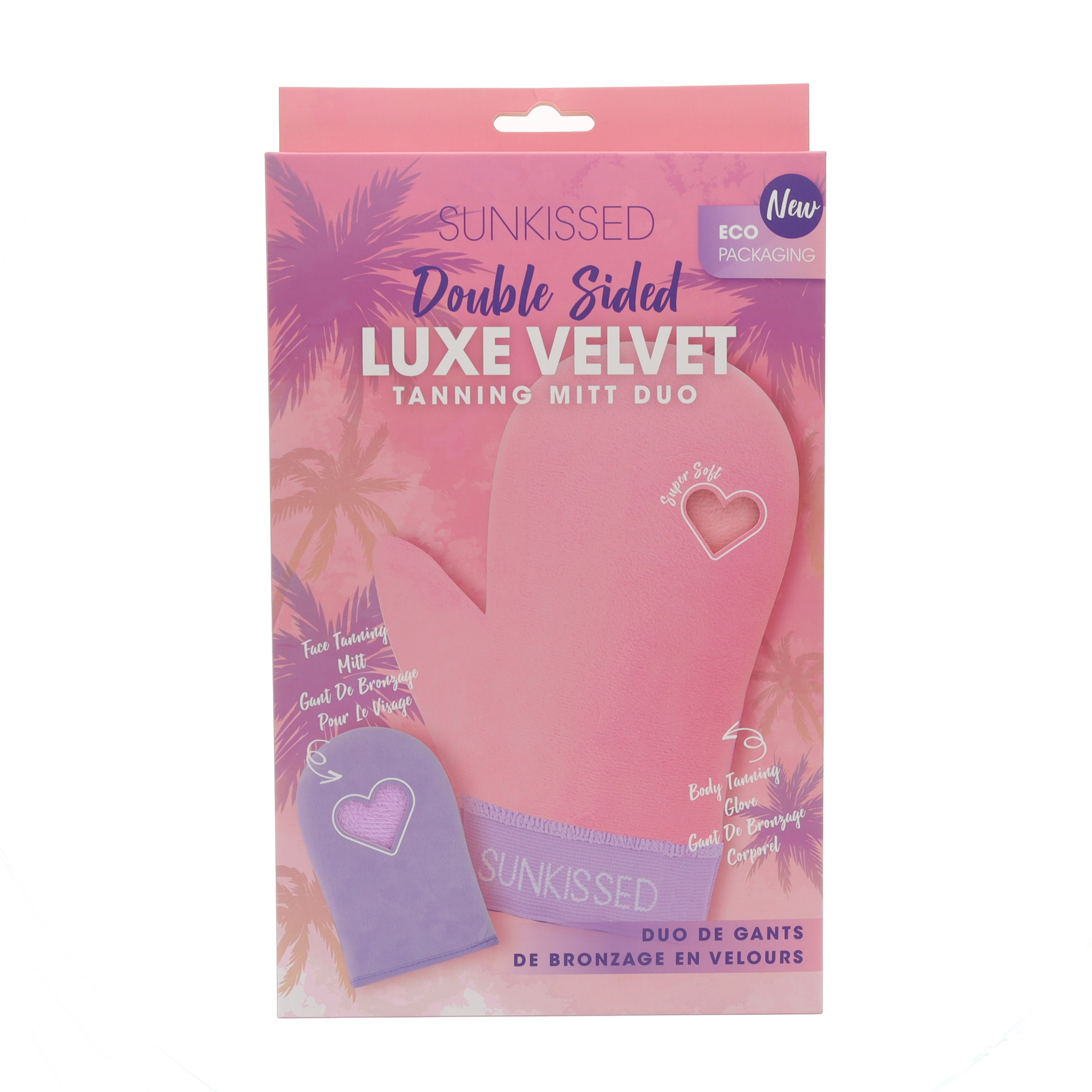 Sunkissed Double Sided Velvet Tanning Mitt Duo Card Packaging 2 st