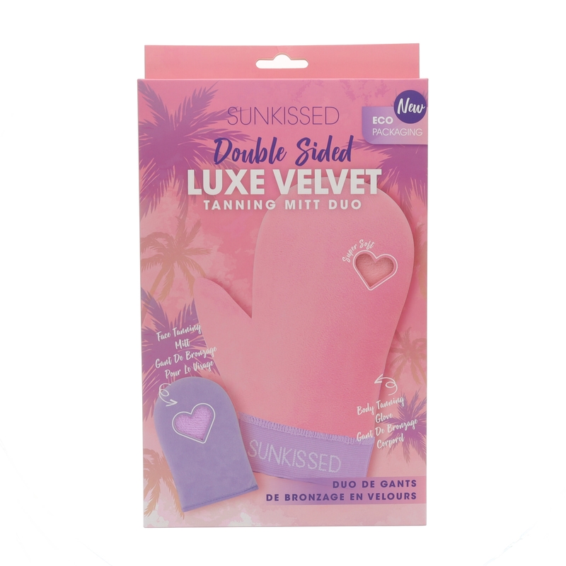 Sunkissed Double Sided Velvet Tanning Mitt Duo Card Packaging 2 st