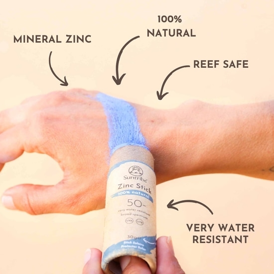 Suntribe Solstift Zink med Naturliga Mineraler SPF50 Blå 30 g