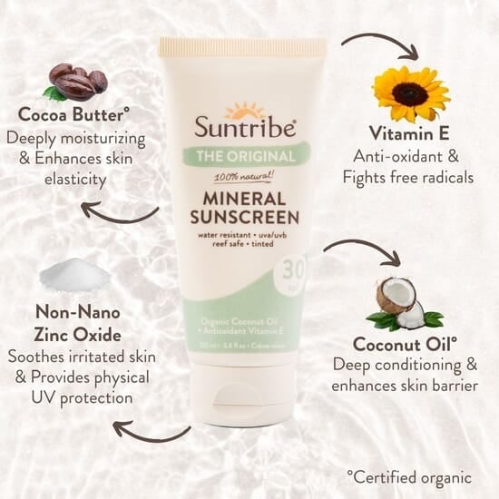 Suntribe Solkräm med Naturliga Mineraler SPF30 100 ml
