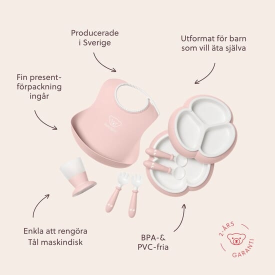 BabyBjörn Barnservis 8 delar Blekrosa
