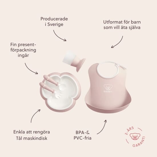 BabyBjörn Middagsset 5 delar Rosa