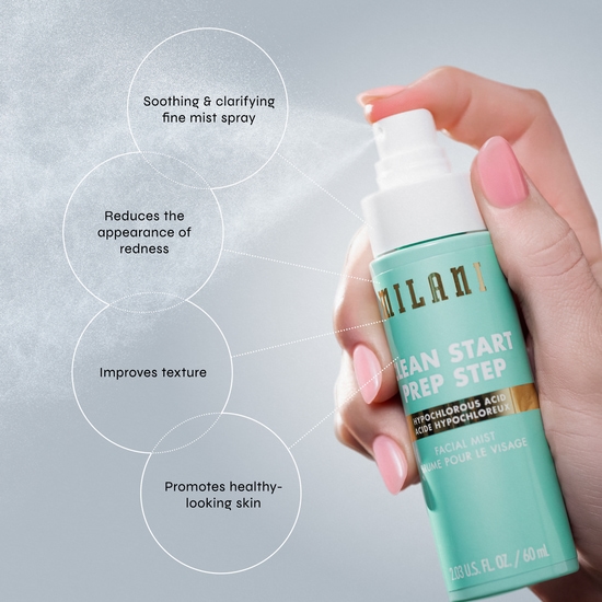 Milani Cosmetics Clean Start Prep Step Hypochlorous Acid Facial Mist 60 ml